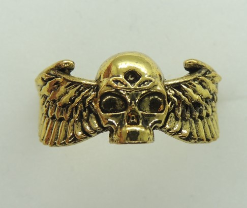 Мужской Перстень в Виде Черепа с Крыльями и Знаком Возрождения на ...