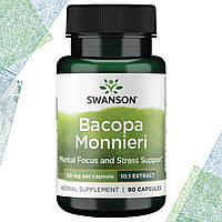 Бакопа Моньери для мозга Swanson Bacopa Monnieri Mental Focus and Stress Support 50 мг 90 капсул