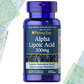 Альфа-ліпоєва кислота Puritan's Pride Alpha Lipoic Acid 300 мг 60 капсул