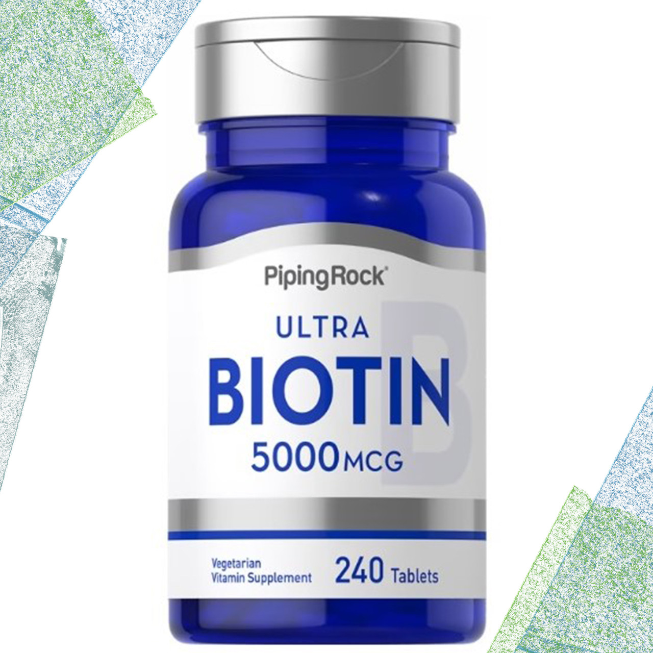 Біотин Piping Rock Biotin 5000 мкг 240 вегетаріанських таблеток