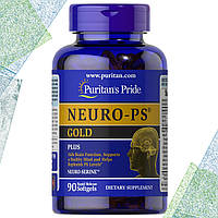 Для мозга Puritan's Pride Neuro-PS Gold plus Neuro-Serine 90 гелевых капсул