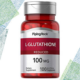 Глютатіон Piping Rock L-Glutathione Reduced 100 мг 100 капсул