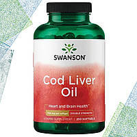 Масло печени трески Swanson Cod Liver Oil 700 мг 250 гелевых капсул