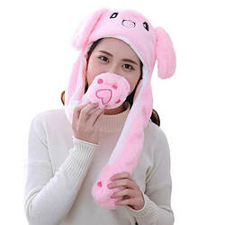 Шапка зі світними вушками (Рожевий)