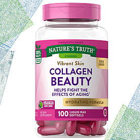 Колаген Nature's Truth Collagen Beauty Hydratting Formula (Зволоження) 100 рідких гелевих капсул