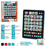 Детский интерактивный развивающий планшет Азбука на украинском языке буквы цифры цвета стихи загадки песни