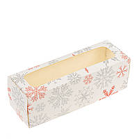 Коробка 175х55х55 для макаронс з вікном "Зима"