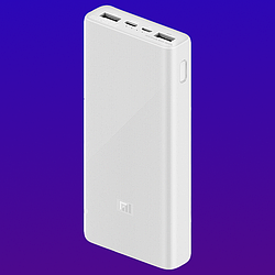 Оригінальний повербанк Xiaomi Mi Power Bank 3 20000 mAh USB-C 18W PLM18ZM White (VXN4258CN)