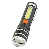 Ліхтар ручний Quantum  QM-FL1032 Helper 10W LED zoom +COB  з USB