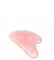 Скребок гуаша з натурального рожевого кварцу серце Gua Sha Anti Aging Scraping Massage Tool без коробки