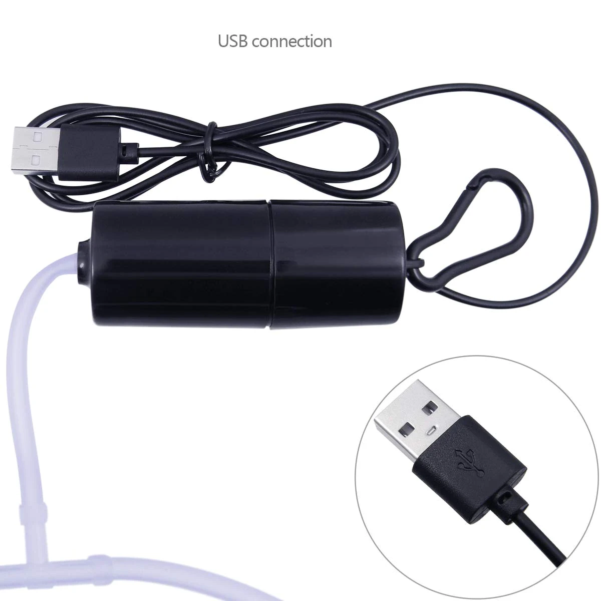 Акваріумний компресор Sunsun USB Air-1 (працює від PowerBank)