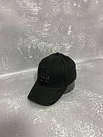Черная кепка с черной вышивкой Los Angeles (LA)