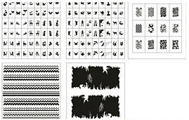 Набір наклейок трафаретів для аерографії Animal World