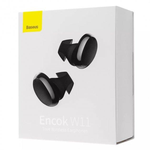 Навушники Безпровідні TWS (Bluetooth) Baseus Encok W11 Black NGTW060001