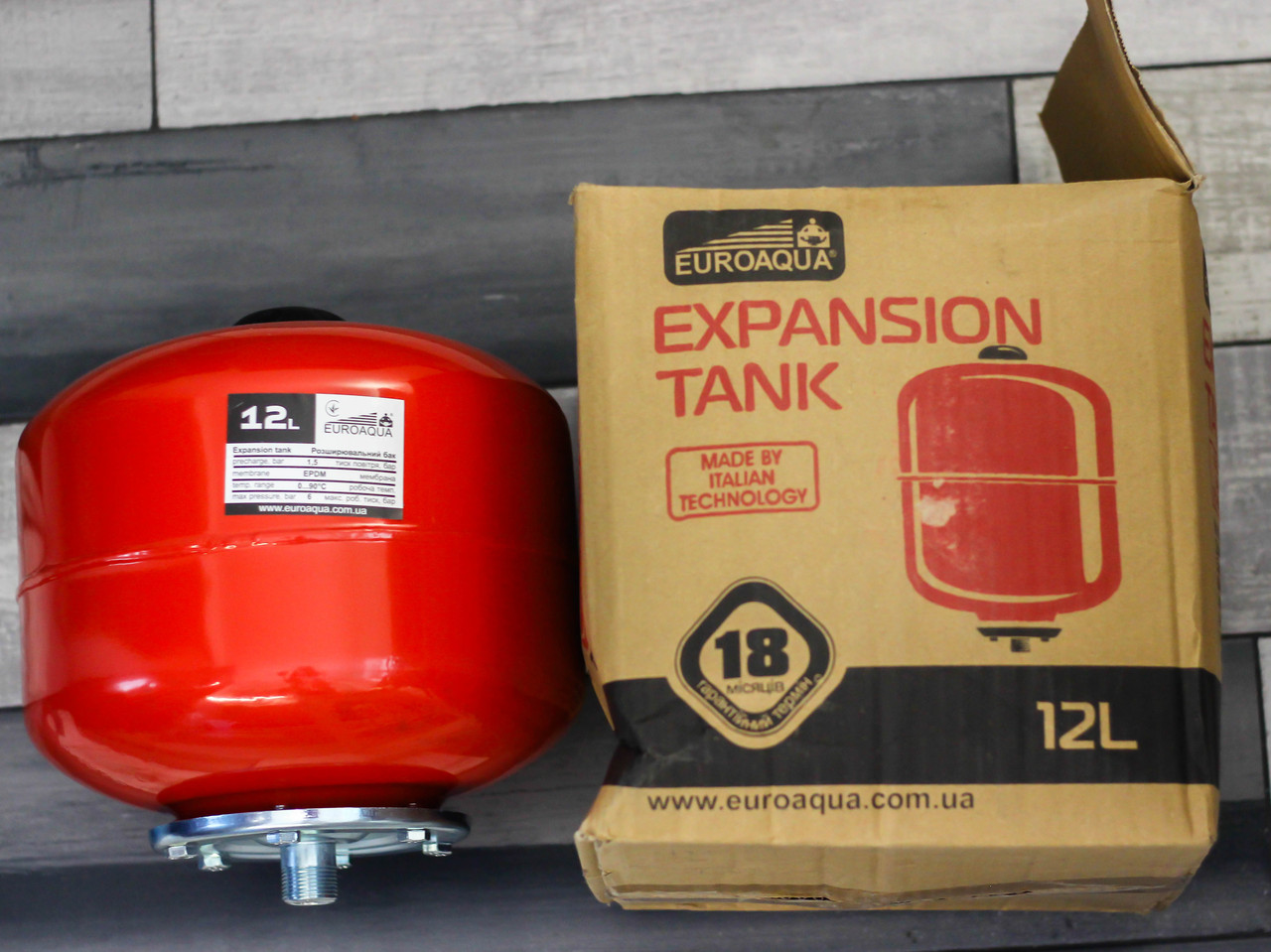 Розширювальний бак Euroaqua 12 літрів. Гарантія 18 міс!, фото 1
