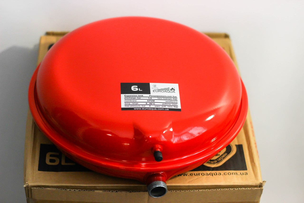 Розширювальний бак Euroaqua 6 літрів. Плоский. Гарантія 18 міс!, фото 1