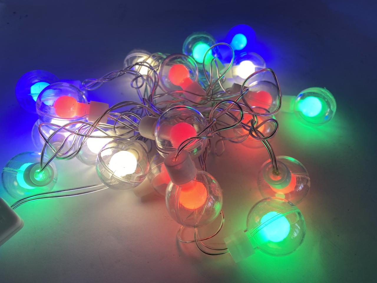 Світлодіодна гірлянда X-MAS Balls in Balls 20 Led Multicolor, фото 1
