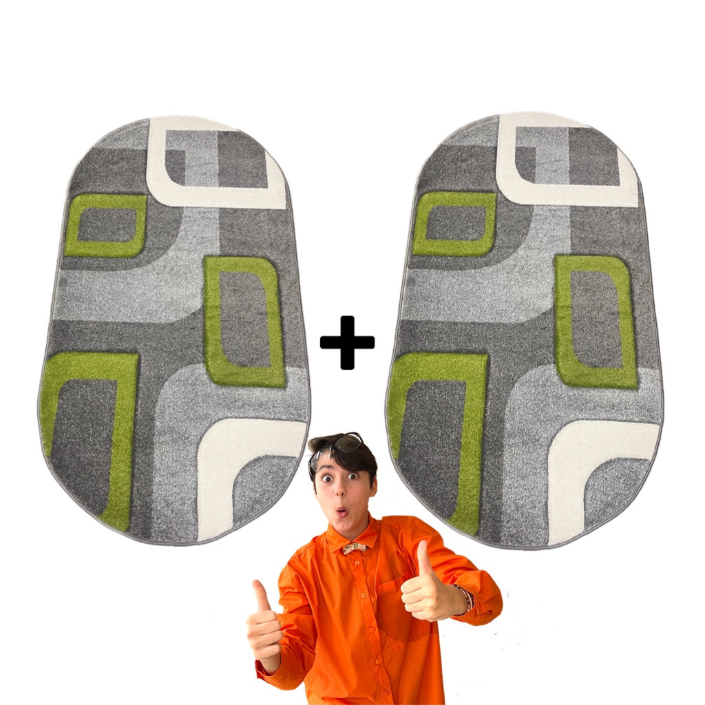 80 x 150 см Килим DI BOCCA різьблений овал м'який, фото 1