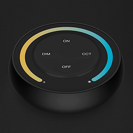 Настінний пульт керування Mi-Light круглий з магнітним тримачем CCT DC3V чорний S1-B, фото 2