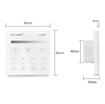Настінний смарт-комплекс Mi-Light ДК 4-зональний димер 220VАС TL1, фото 3