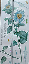 Вінілові наклейки Блакитні соняшники (лист 60 х 90 см) ZM-AB, фото 3