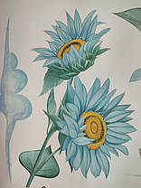 Вінілові наклейки Блакитні соняшники (лист 60 х 90 см) ZM-AB, фото 4