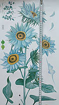 Вінілові наклейки Блакитні соняшники (лист 60 х 90 см) ZM-AB, фото 5