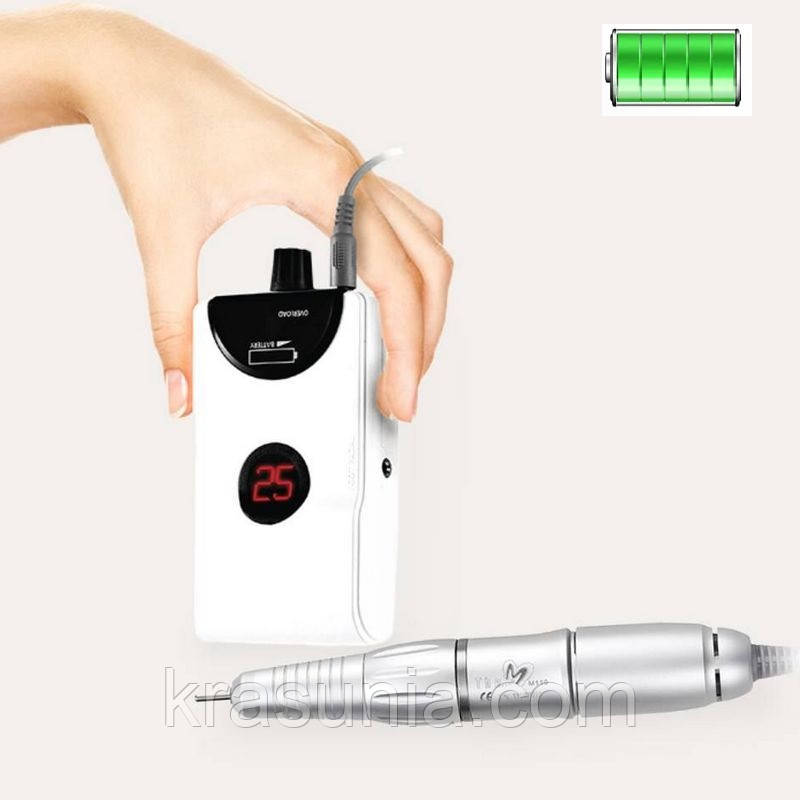 Фрезер для манікюру та педикюру Micro-NX M1 з акумулятором (оригінал), фото 1