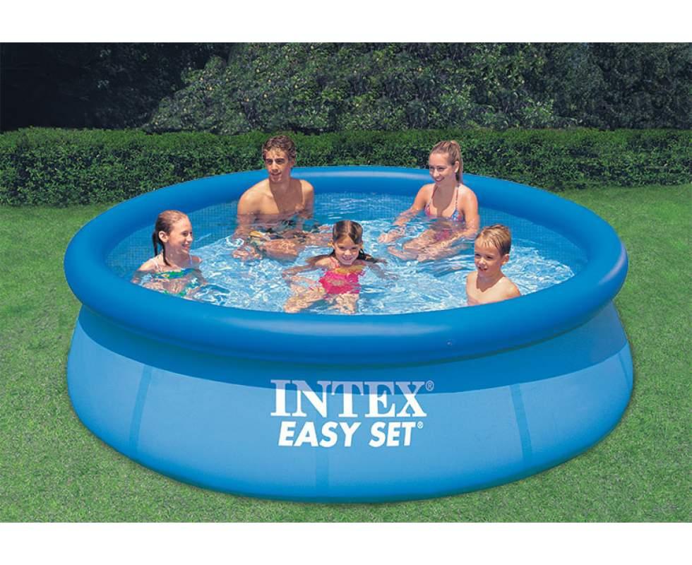 Надувний безкаркасний круглий басейн Intex 28132 (366-76см, 5621 л, фільтр-насос 230V) Синій