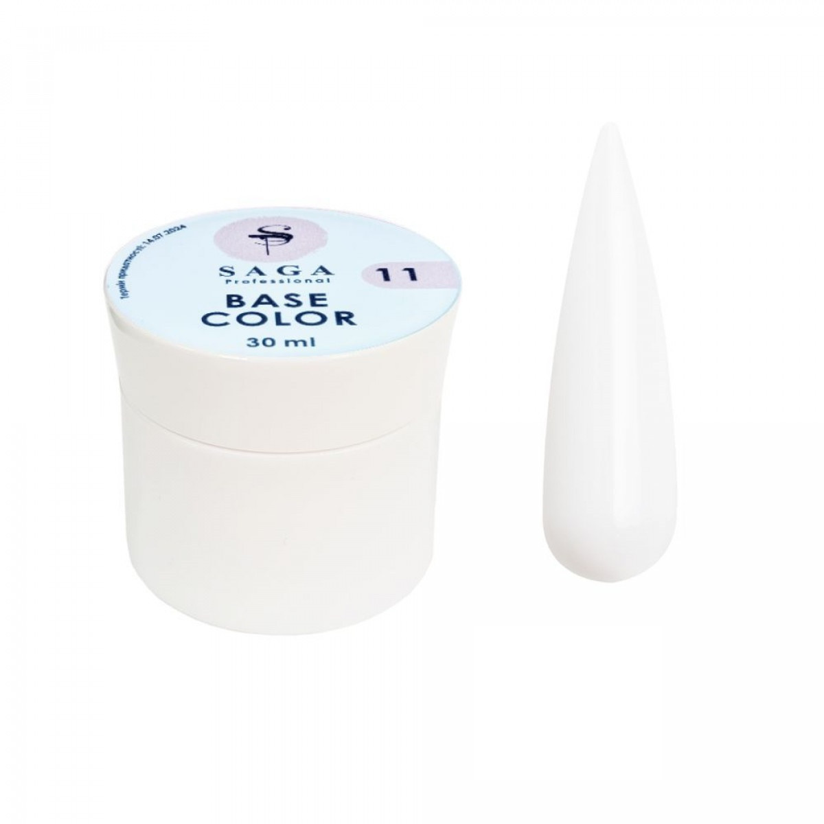 База кольорова Saga Color Base No11, молочно-біла, 30 мл