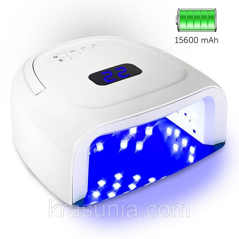 Лампа для маникюра с аккумулятором 15600 мАh LED+UV S-20 Cordless (оригинал), 60W - фото 1 - id-p1733368385