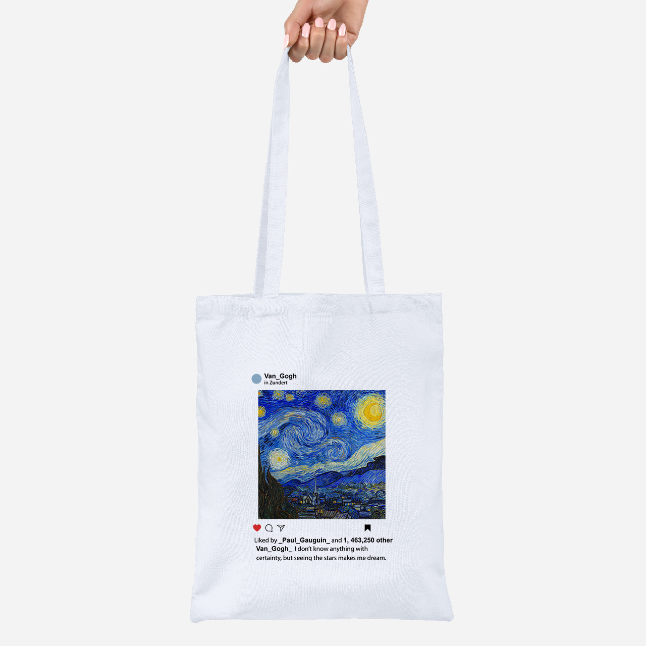 Еко-сумка шоппер Lite Інстаграм Зоряна ніч Вінсент Ван Гог (Instagram van Gogh)