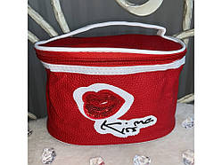 🧡Косметичка жіноча дорожня, органайзер для косметики, б'юті-бокс, різні кольори Червона