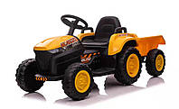 Детский электромобиль трактор с прицепом Lolly Kids LK X100 с пультом и мягким сиденьем (9609)