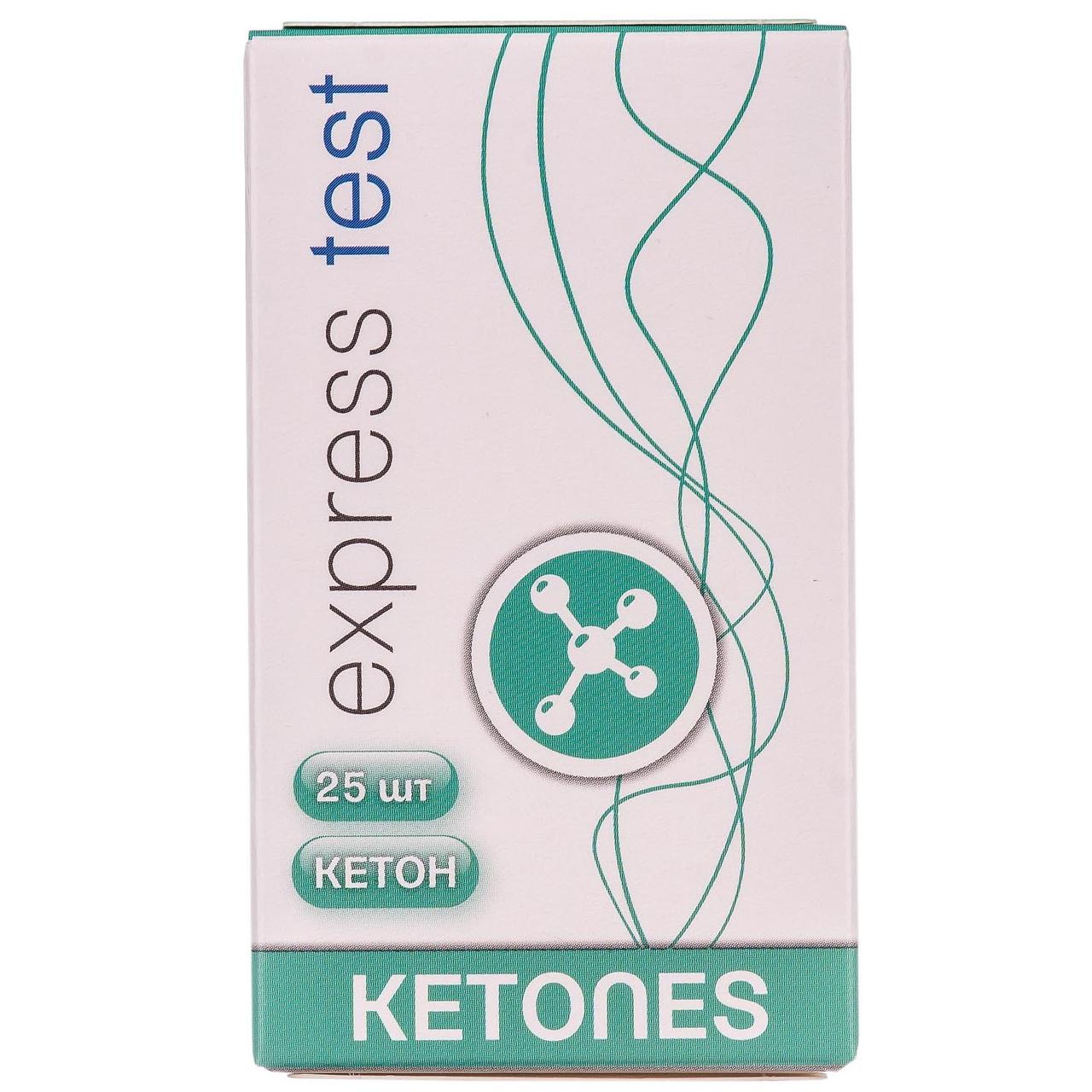 Експрестест express test для виявлення кетонов (смужка) (25шт/уп) с