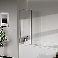 Стеклянная шторка для ванны AVKO Glass W436 50+40x140 Chrome