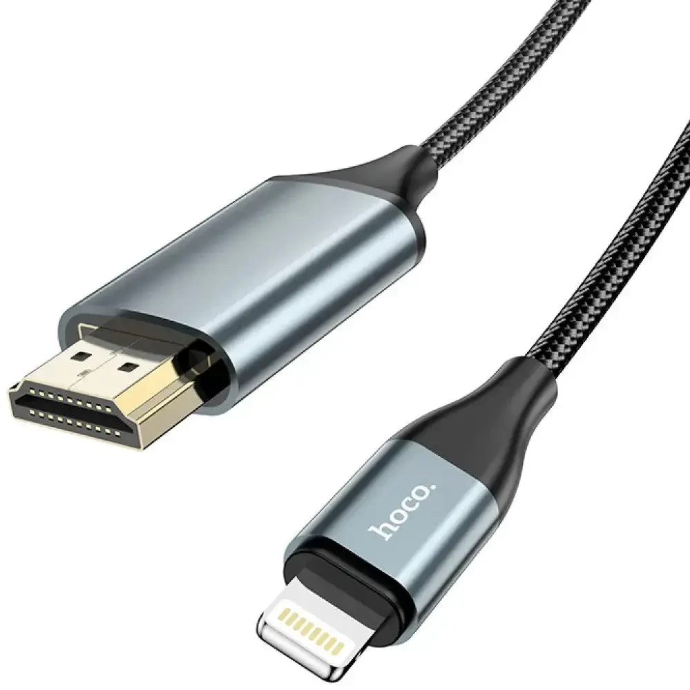 Перехідник OTG Hoco UA15 Lightning to HDMI 2m Grey