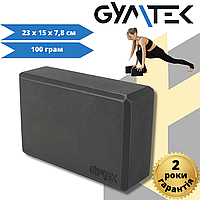 Блок для йоги Gymtek EVA чорний