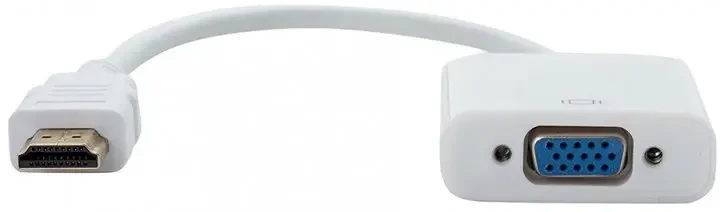 Перехідник HDMI to VGA with AUX Cable White