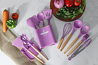 Кухонная начинка 12 предметов Силиконовый Фиолетовый №R14558