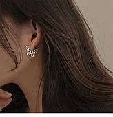 Популярні сережки Кафи срібне покриття 925 проби "Butterfly" метелики EGYPT SILVER