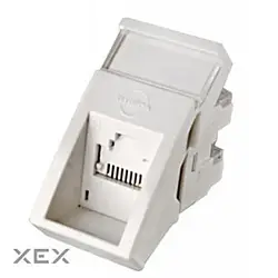 Модуль для патч-панелі MOLEX MLG-00021-02 White 22,5x45 UTP 1xRJ45 Cat6, кут.