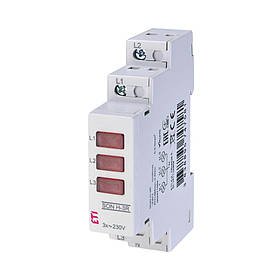 Трифазний індикатор наявності напруги ETI SON H-3R (3x червоний LED) 2471552