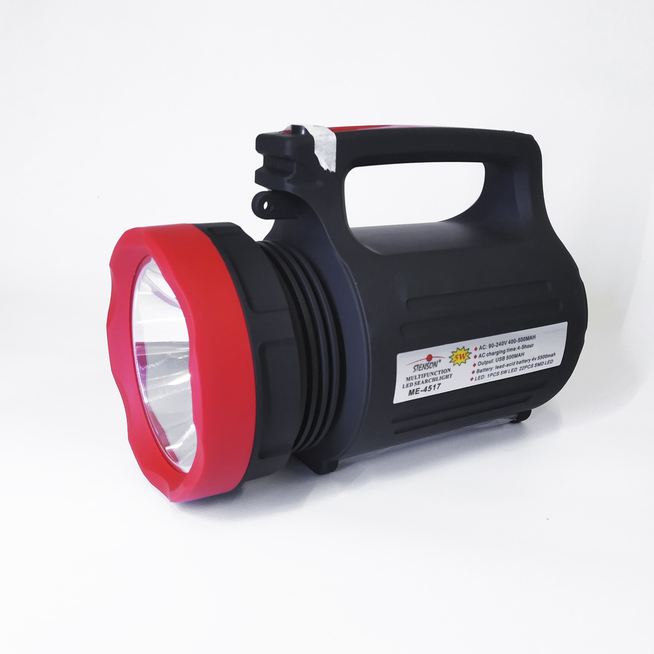 Мощный фонарь 5W Stenson ME-4517 на акамуляторе с павербанком - фото 1 - id-p1729727803