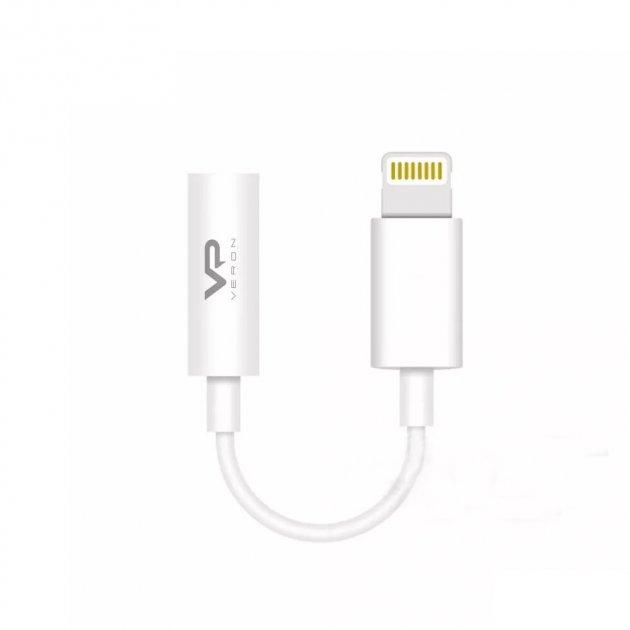AUX переходник Veron LC49 Lightning to 3.5mm (M) White