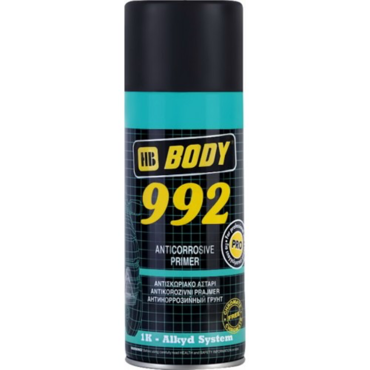 Грунт алкідний антикорозійний HB BODY 992, 400 мл Аерозоль Чорний