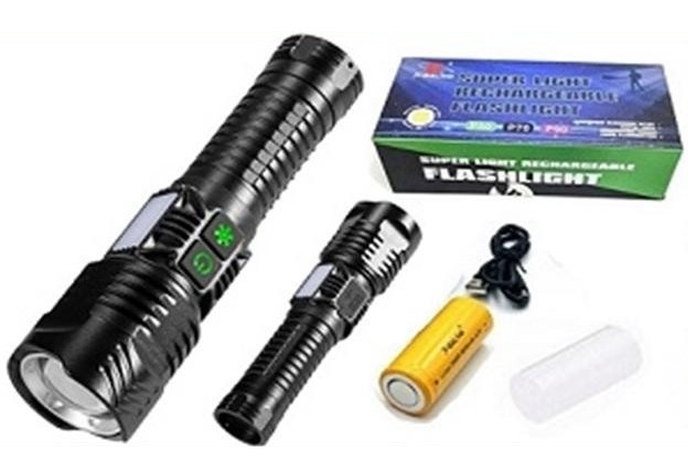 Ліхтар ручний XQ-S19-P99 (COB+RGB) zoom + PowerBank + Type-C + 26650 (5+3 режими), фото 1