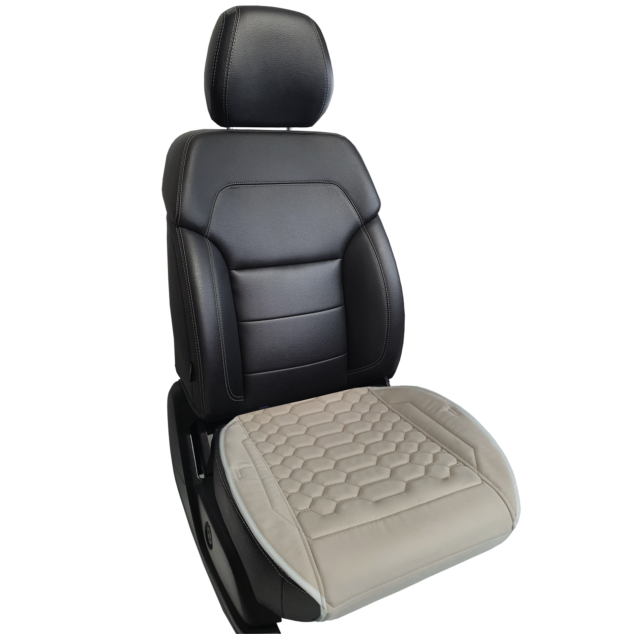 Накидка на переднє сидіння RINNEKO Кремова Алькантара дизайн Соти 1 шт