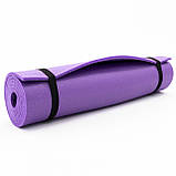 Коврик для йоги, фітнесу та спорту (каремат спортивний) OSPORT Спорт 8мм + чохол (n-0008) Фіолетовий, фото 4