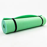 Килимок туристичний (каремат у намет та під спальний мішок) OSPORT Tourist 10мм (FI-0082) Салатовий, фото 3